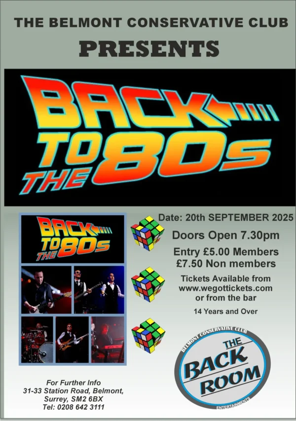 Back to the 80's - Non Members Tickets